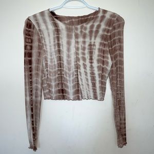 SHEIN Tie Dye Seam Front Crop Top NWOT